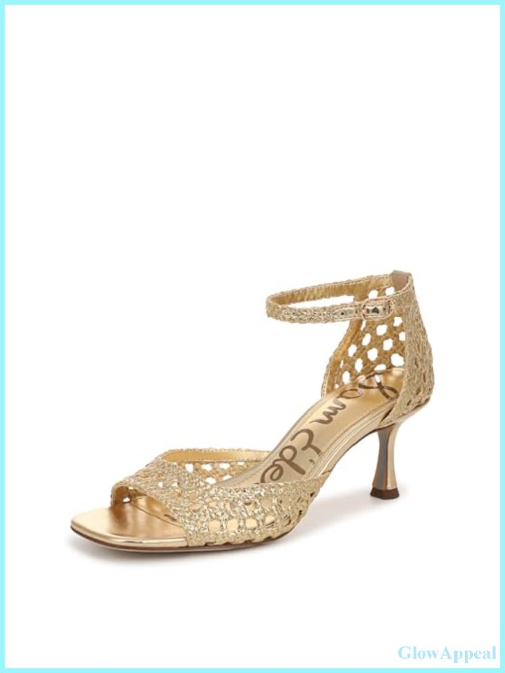 Faux Raffia Kitten Heel Slide Sandals
